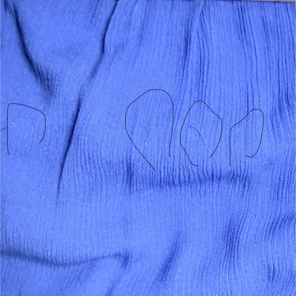 Umgee Royal Blue Lace Accent High Low Blouse/Tunic - Picture 9 of 9